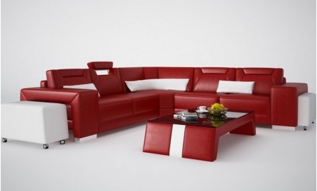 Mason - L - Leather Sofa Lounge Set